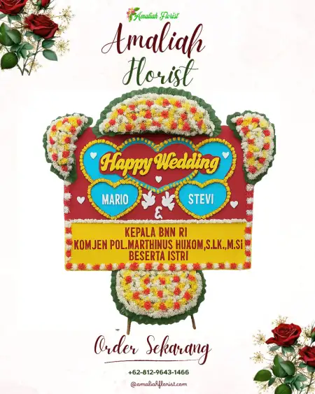Papan Bunga Pernikahan Kadolomoko